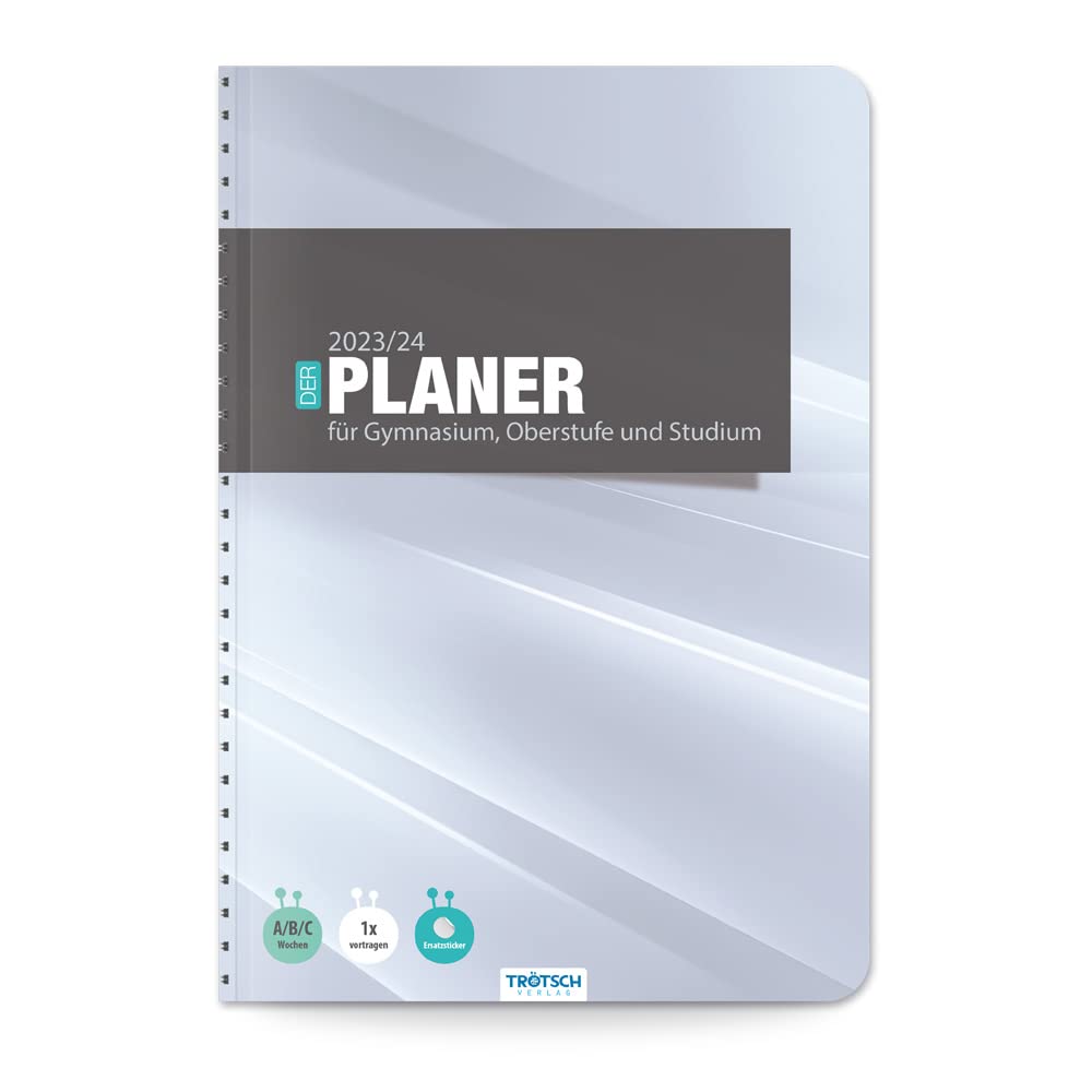 Trötsch Gymnasialplaner Plain 23/24: Planer Schülerkalender Hausaufgabenheft Timer für die Oberstufe Non-fiction