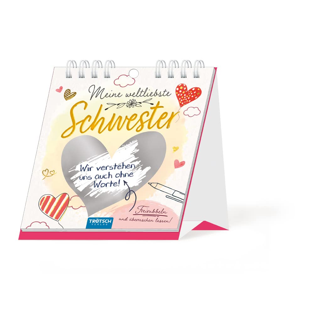 Trötsch Meine weltliebste Schwester Überraschungsgrüße: Geschenk Rubbelsticker Schwester Kreativität Geschenkidee Überraschung Tischaufsteller: ... ... Überraschungsgrüße Tischaufsteller Parents & Children