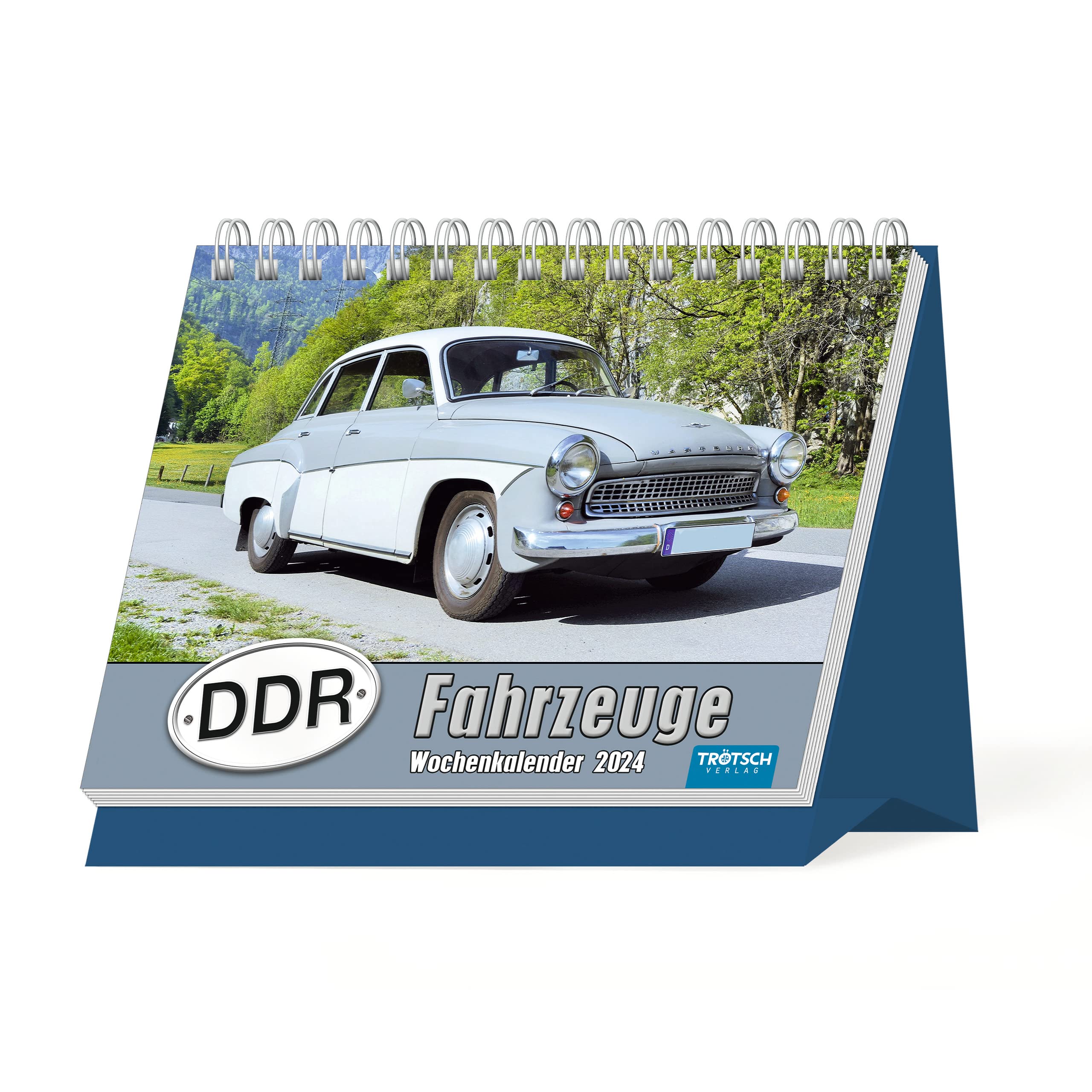 Trötsch Aufstellwochenkalender DDR Fahrzeuge 2024: Aufstellkalender Tischkalender Leisure, Home & Garden