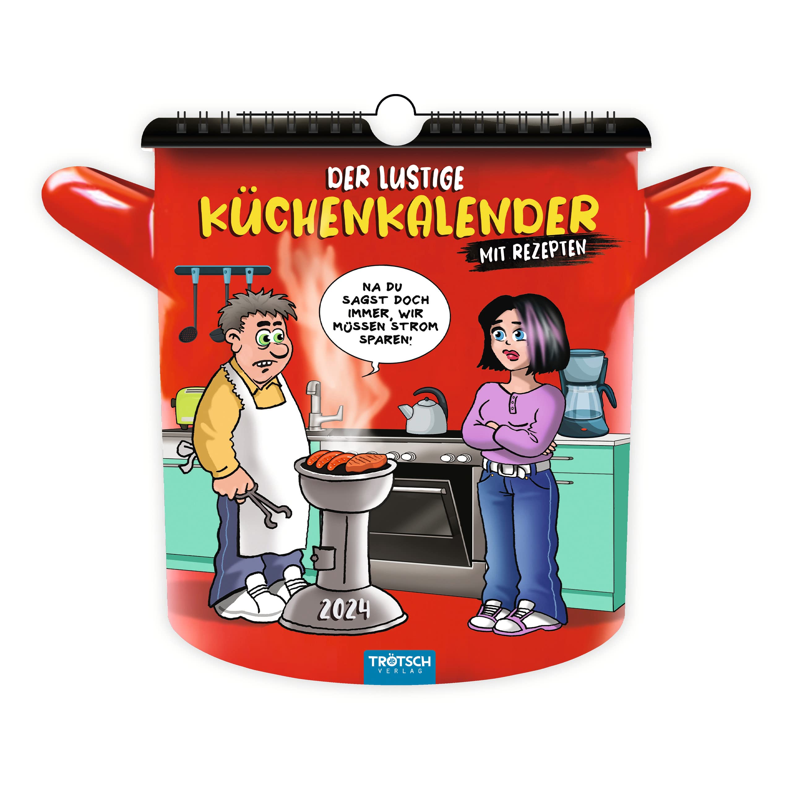 Trötsch Formkalender Der lustige Küchenkalender 2024 - mit Rezepten: Formkalender Geschenkkalender Kalender für die Küche Leisure, Home & Garden