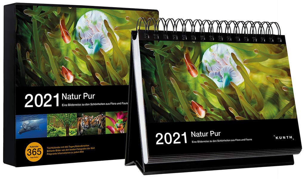 Tischkalender Natur pur 2021: 365-Tage Spiralaufsteller in Geschenkbox Photography
