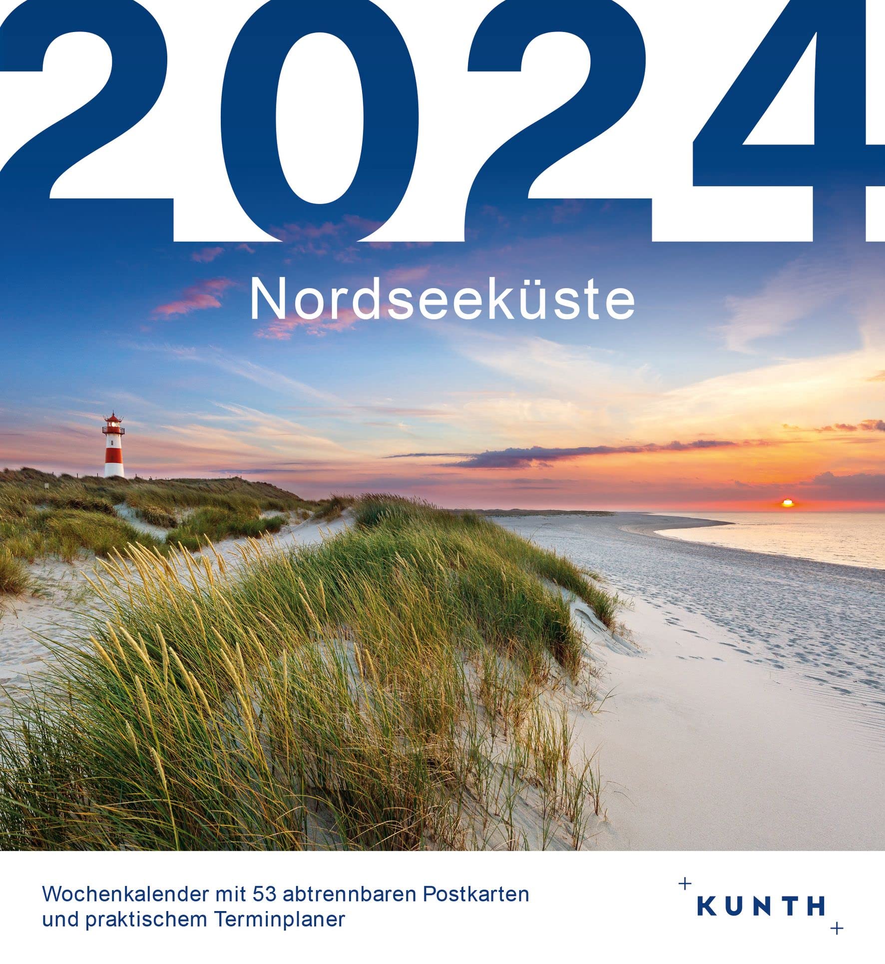 Nordseeküste - KUNTH Postkartenkalender 2024: Hochwertiger Tischkalender mit 53 traumhaften Postkarten (auch zum Aufhängen) book