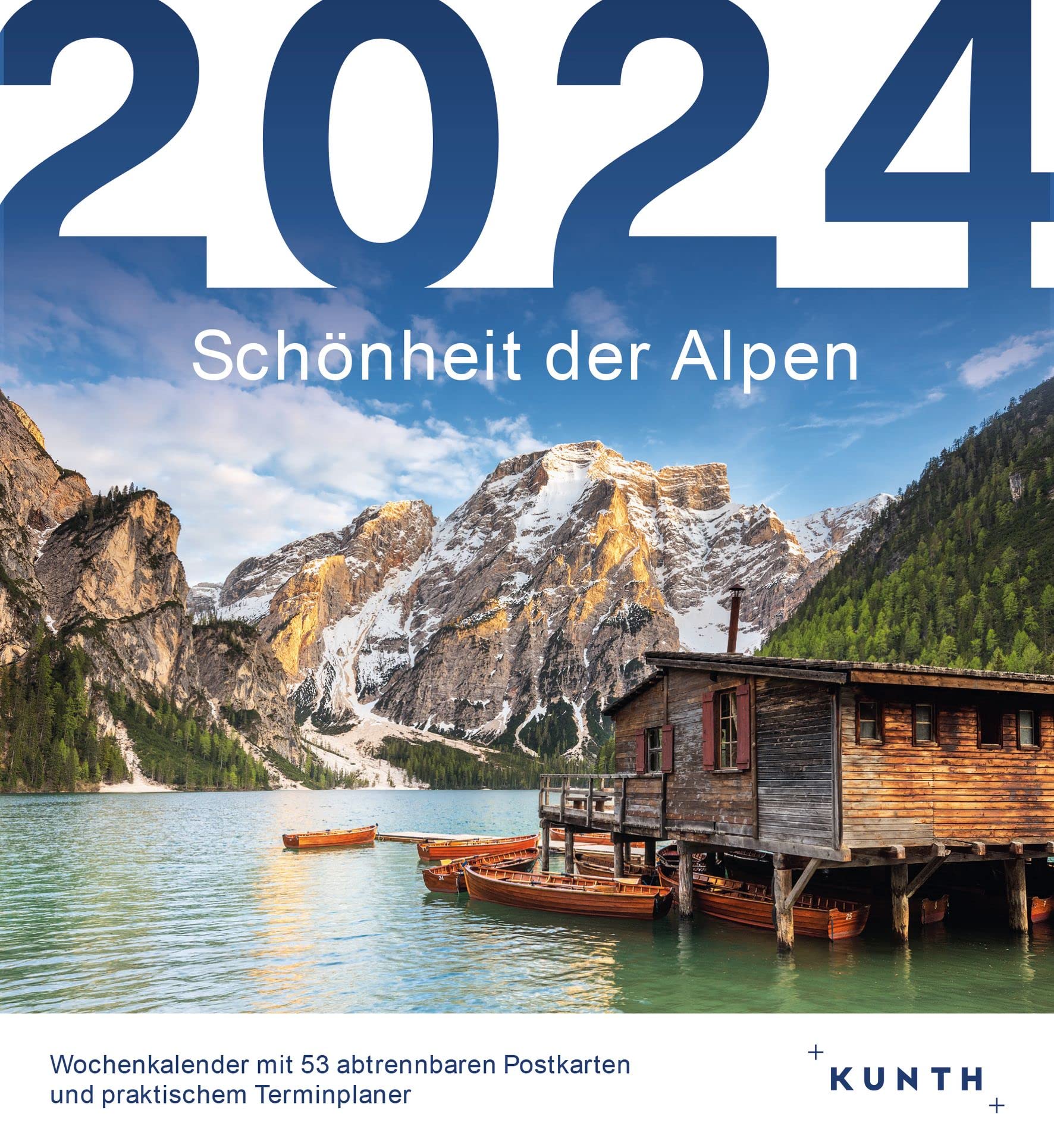 Schönheit der Alpen - KUNTH Postkartenkalender 2024: Hochwertiger Tischkalender mit 53 traumhaften Postkarten (auch zum Aufhängen) book