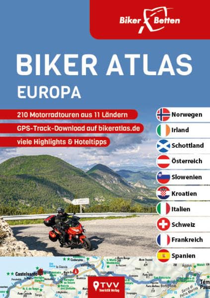 Biker Atlas EUROPA: 210 Motorradtouren aus 11 Ländern Leisure, Home & Garden