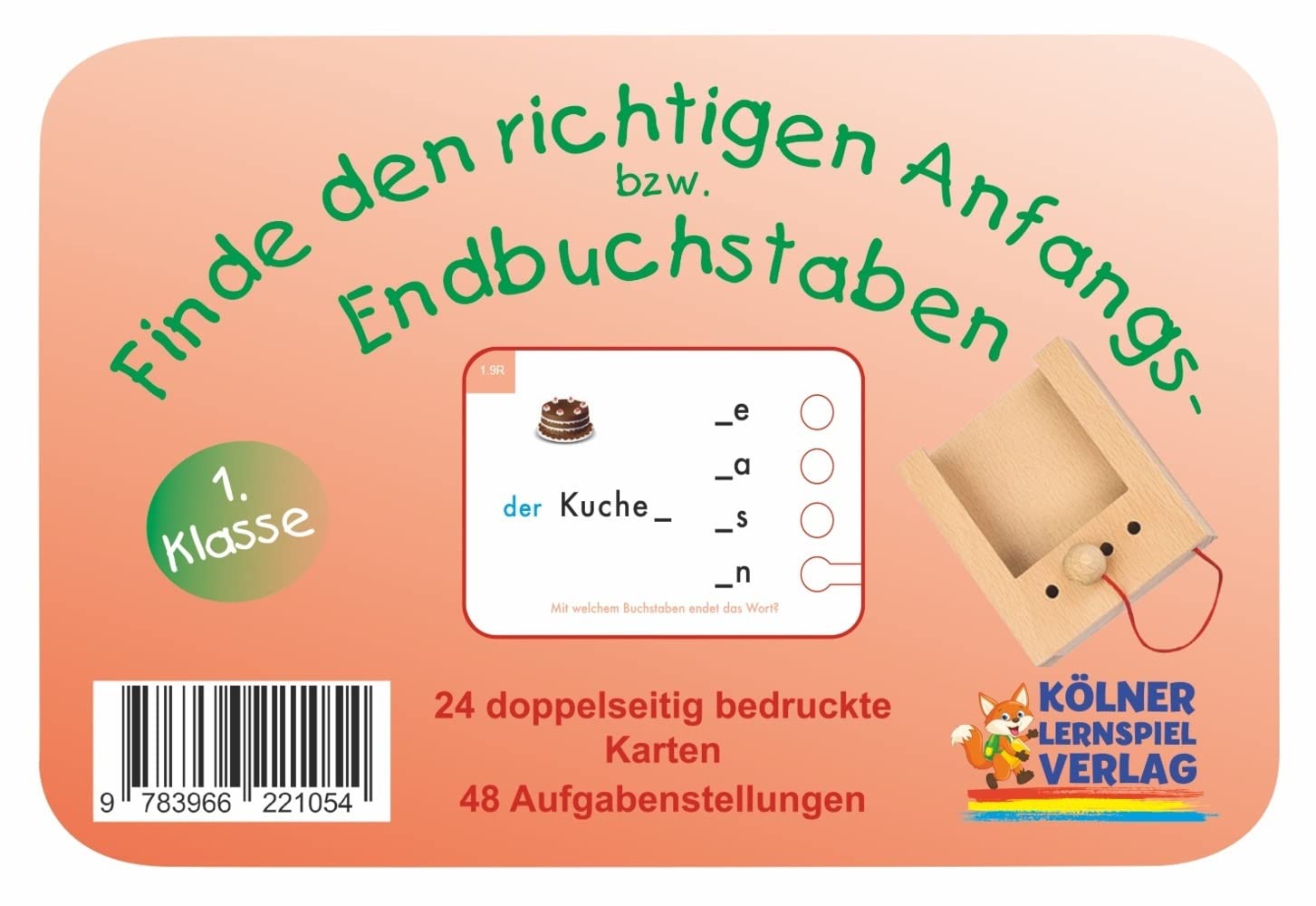 Die richtigen Anfangs- und Endbuchstaben: Kartensatz zum Lochkasten Children's books