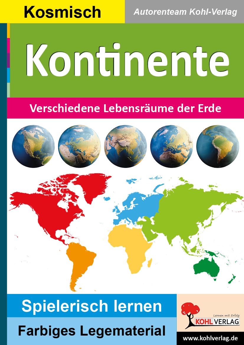 Kontinente Legematerial Legestern Montessori Farbdruck Grundschrift Sachunterricht Erdkunde Grundschule Sekundarstufe Klasse 3 4 5 6 7 8 9 10 | Afrika ... (Montessori-Reihe: Lern- und Legematerial) Learning & Reference