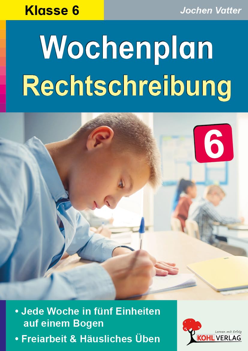 Wochenplan Rechtschreibung Klasse 6 Deutsch Sekundarstufe | Grammatik Rechtschreibstrategien Doppelkonsonanten Groß Kleinschreibung Wochenplanarbeit | ... übersichtlich auf einem Bogen! (6. Schuljahr) Learning & Reference