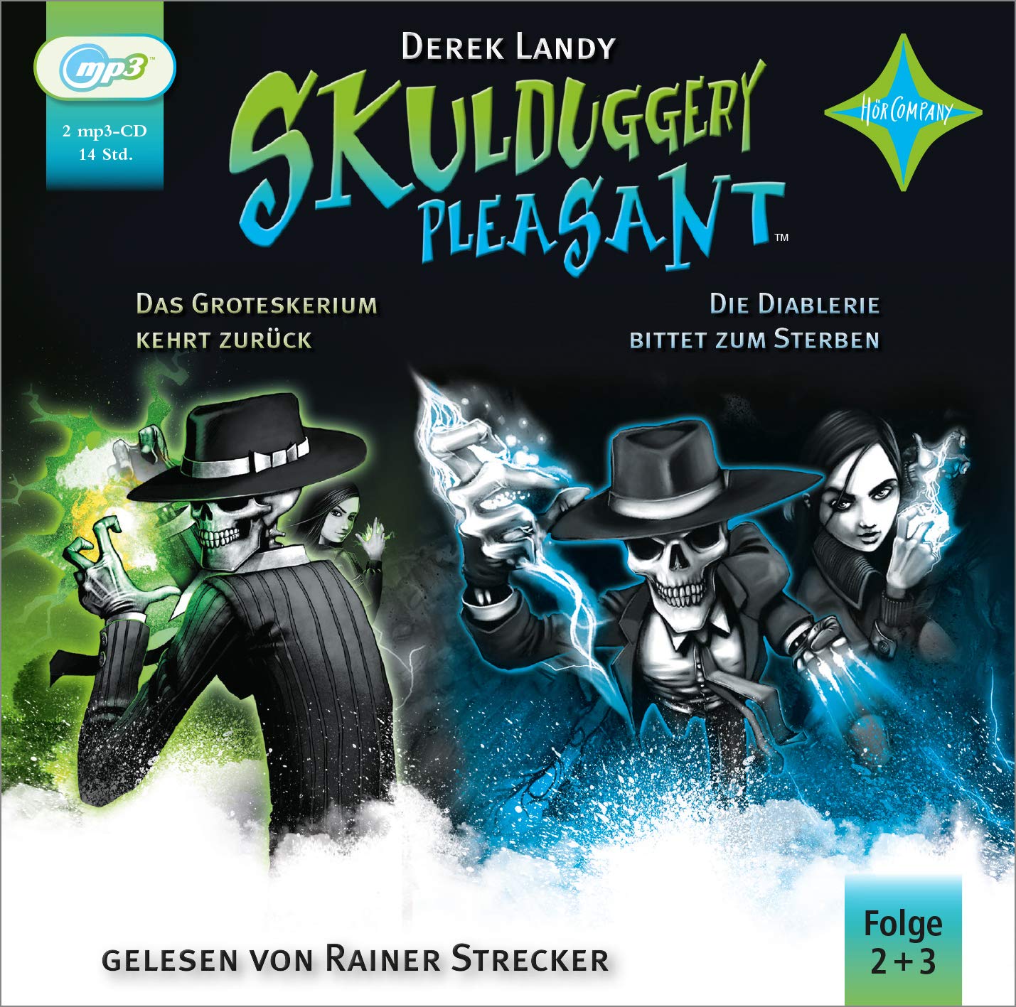 Skulduggery Pleasant 2 Das Groteskerium schlägt zurück + 3 Die Diablerie bittet zum Sterben: gelesen von Rainer Strecker, 2 MP3-CD, Laufzeit: 14 Std. (Skulduggery Pleasant, 2-3) Horror & Mystery