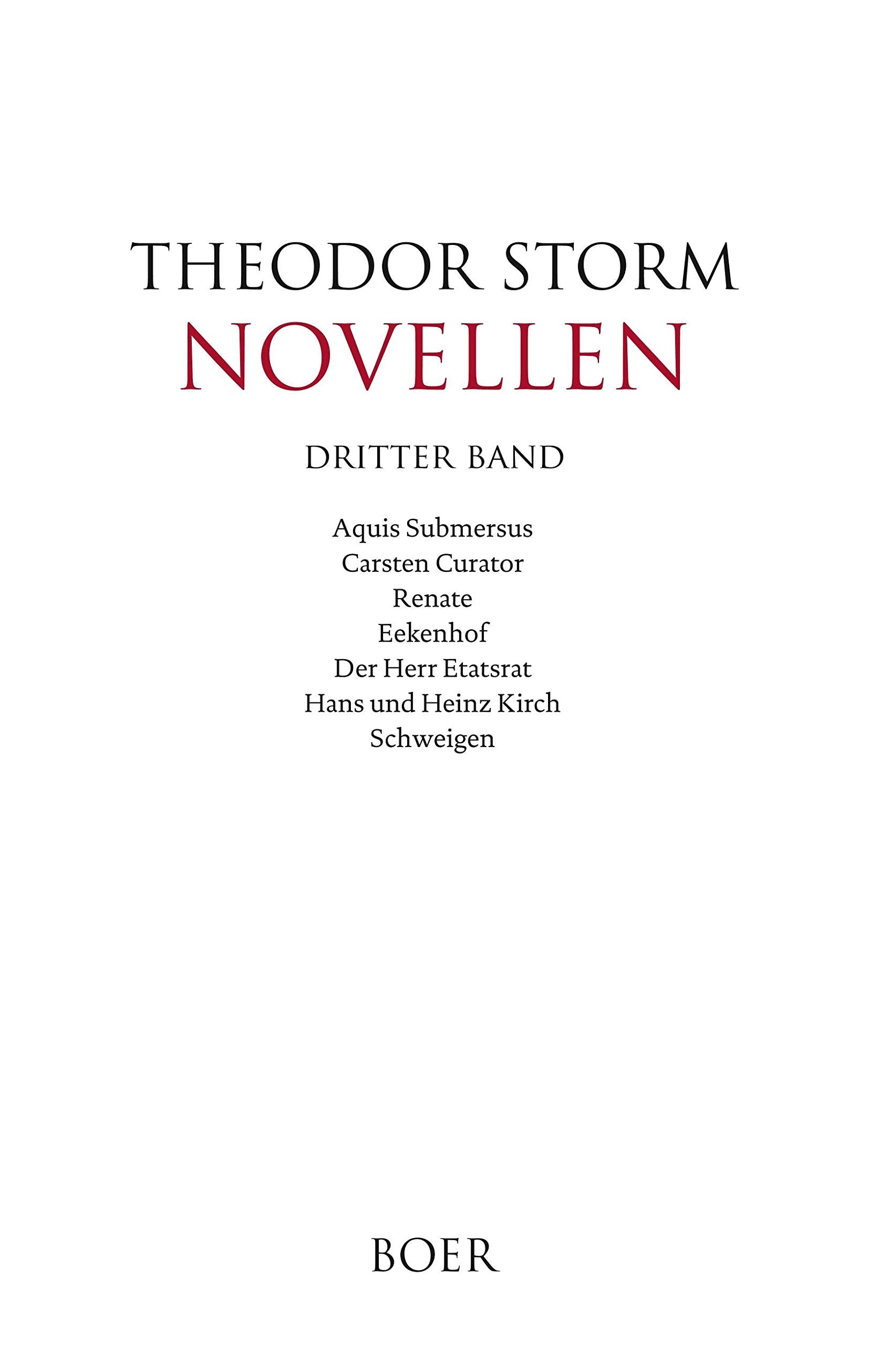 Novellen dritter Band Classics