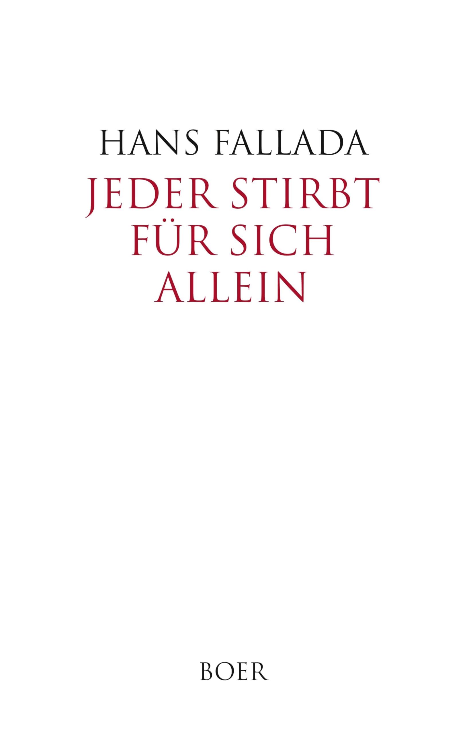 Jeder stirbt für sich allein Contemporary literature