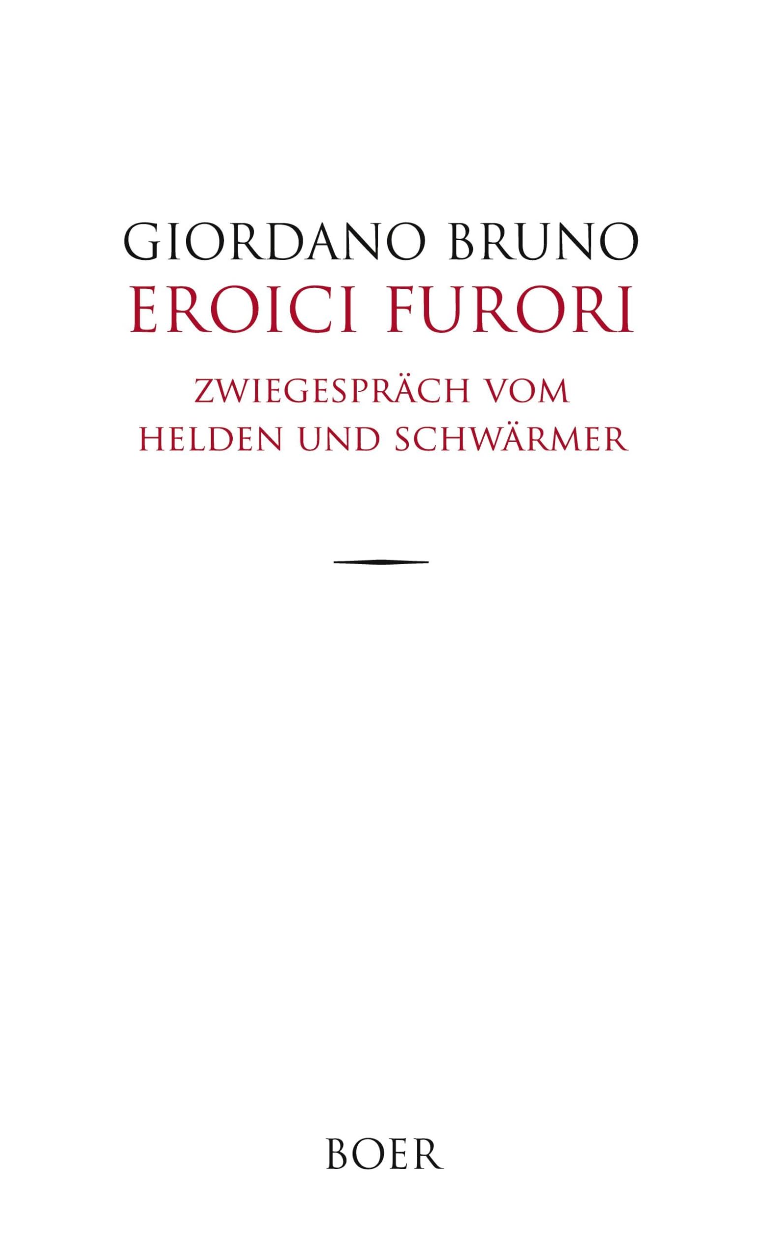 Eroici furori: Zwiegespräch vom Helden und Schwärmer Philosophy