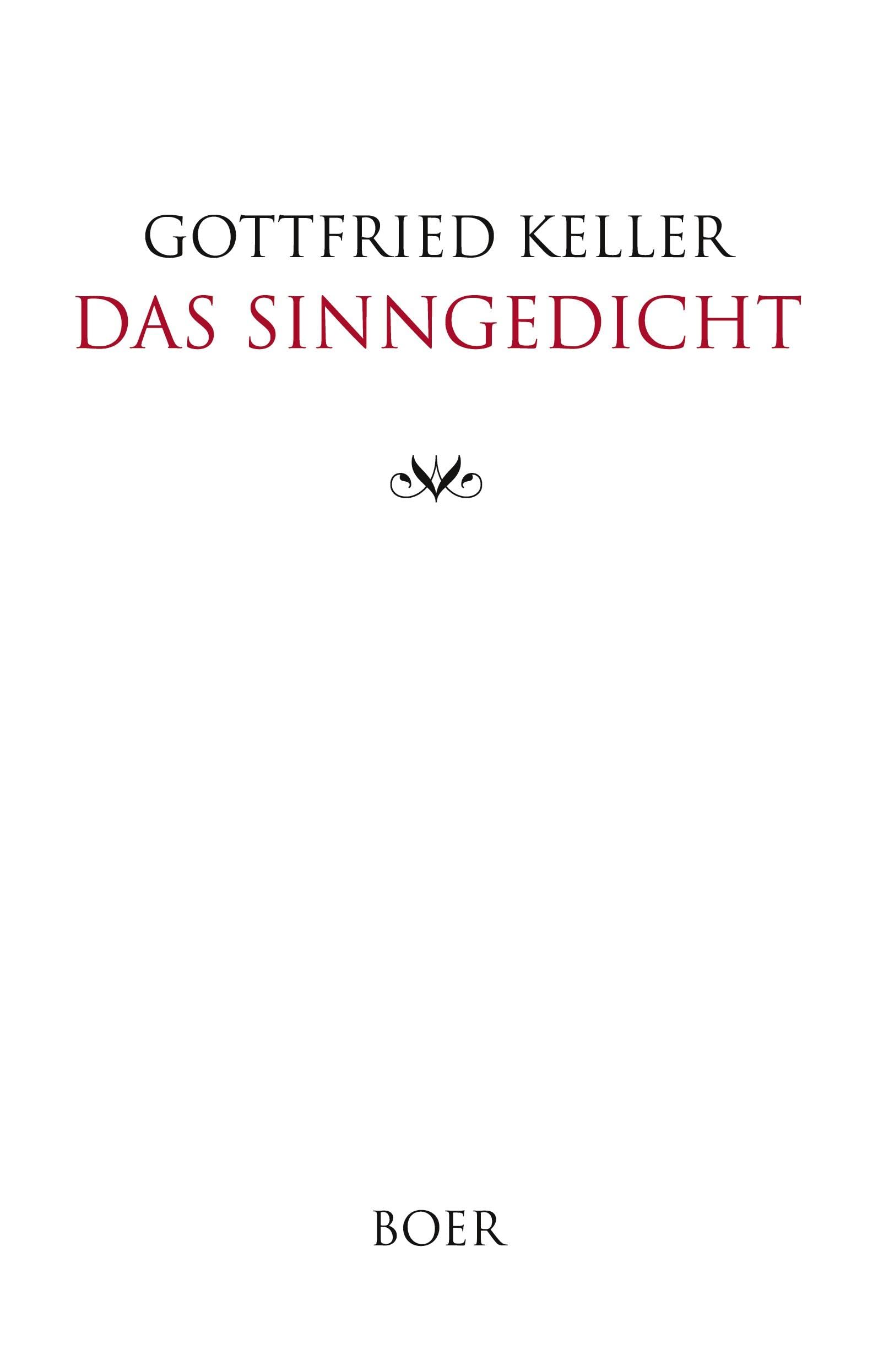 Das Sinngedicht: Nachwort von Ricarda Huch Essays & Short Stories