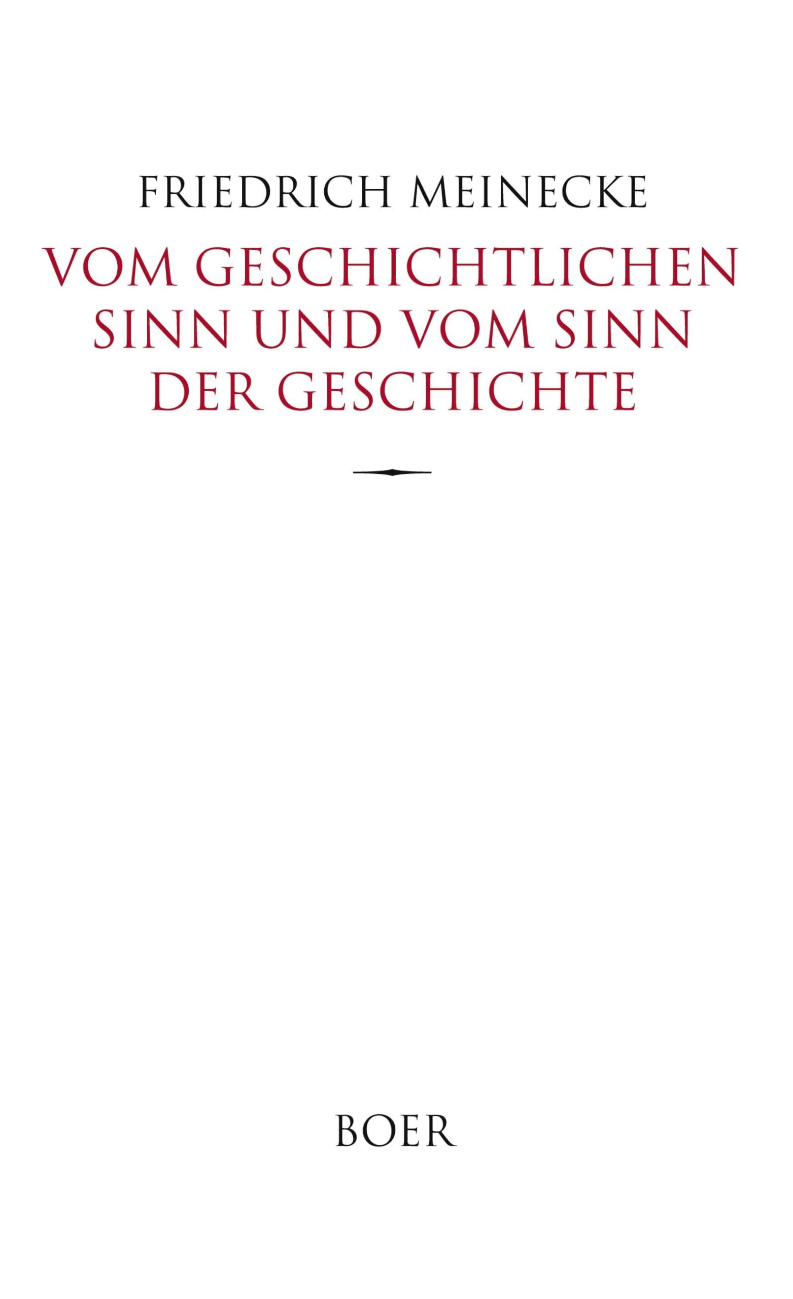 Vom geschichtlichen Sinn und vom Sinn der Geschichte Politics & History