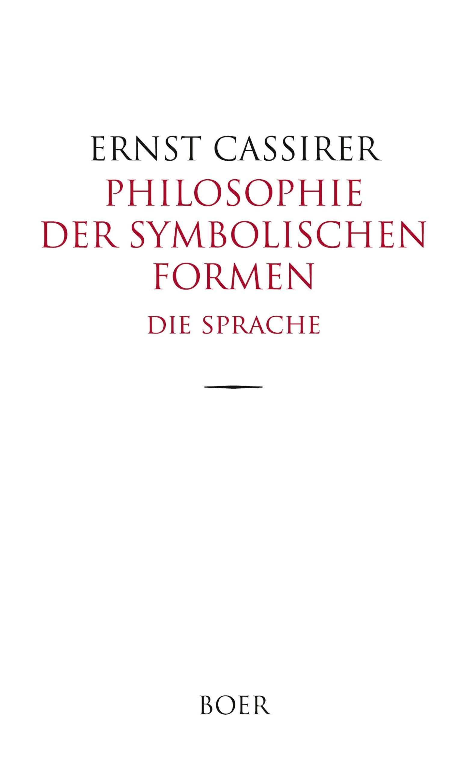 Philosophie der symbolischen Formen - Die Sprache Philosophy