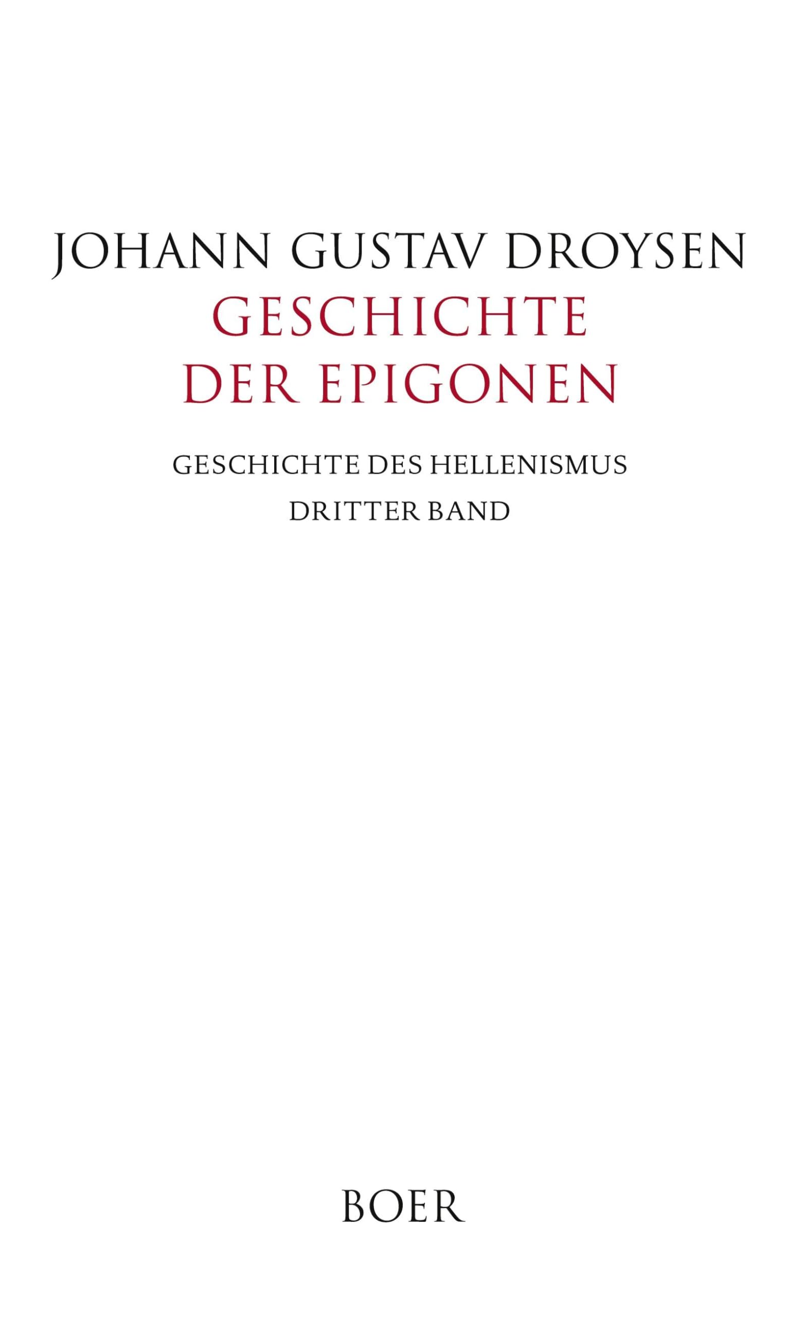 Geschichte der Epigonen Politics & History