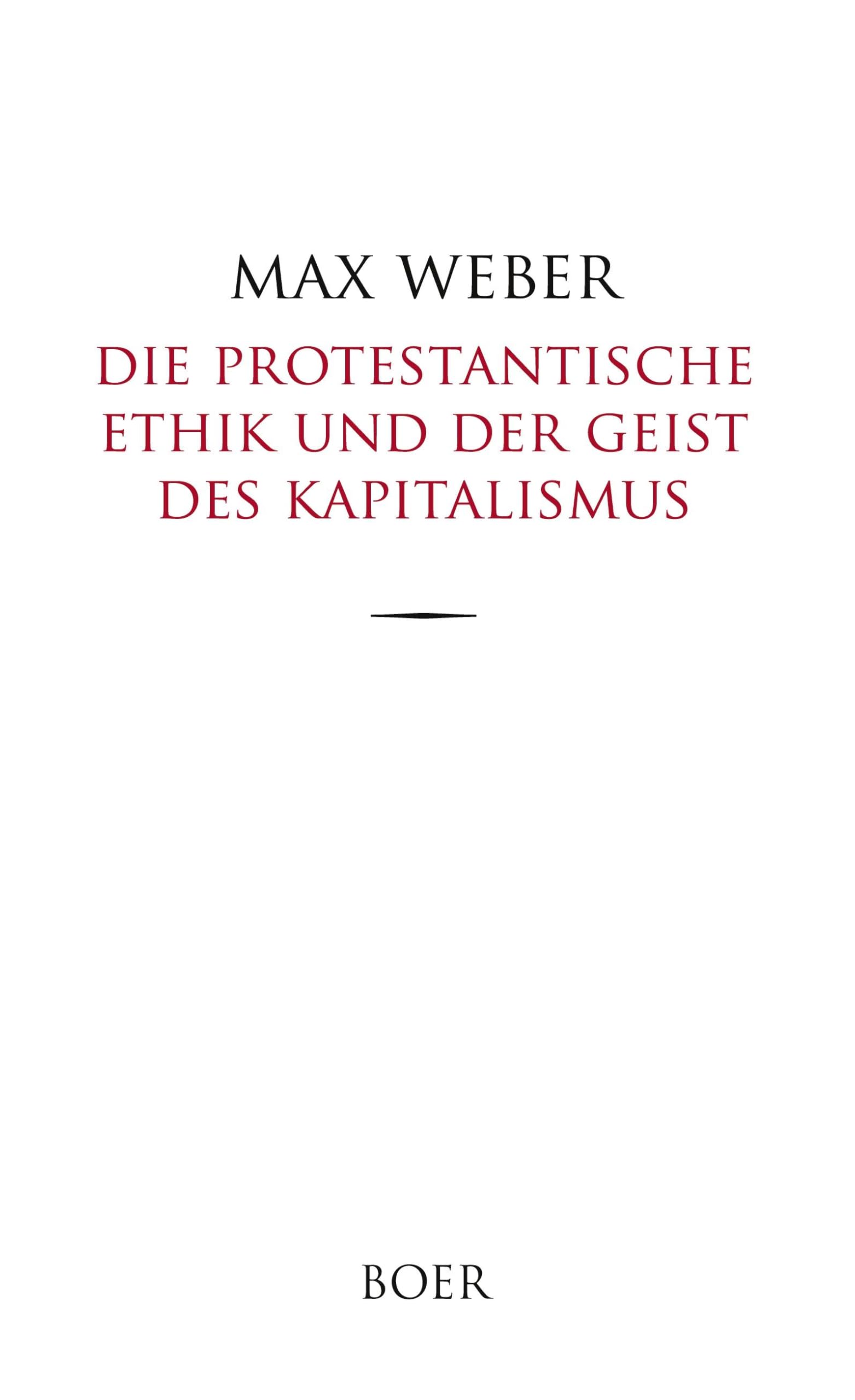 Die protestantische Ethik und der Geist des Kapitalismus Philosophy