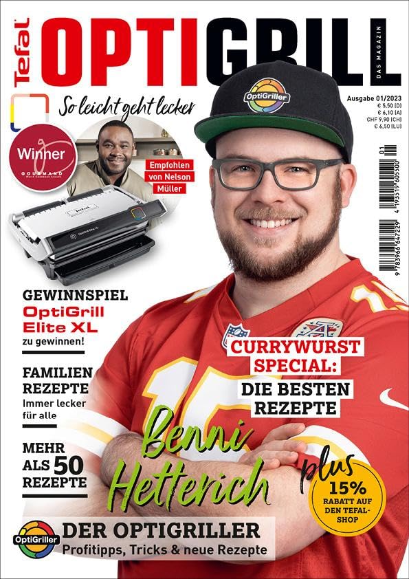 OptiGrill Magazin: So leicht geht lecker. Über 50 Rezepte u.a. von Benni "Der OptiGriller": Das Original von Tefal Leisure, Home & Garden