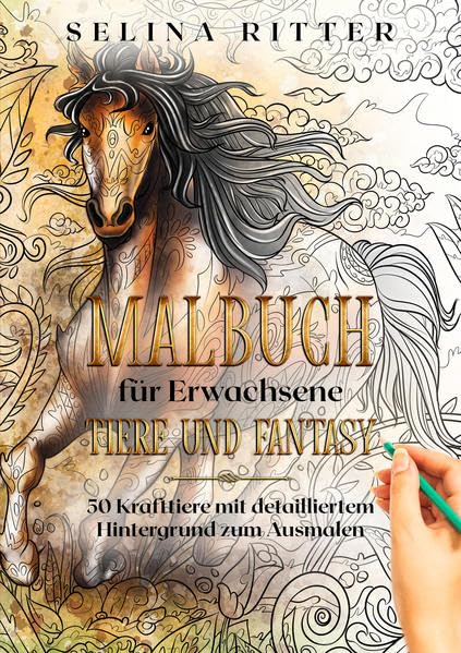 Malbuch für Erwachsene - Tiere und Fantasy Contemporary literature