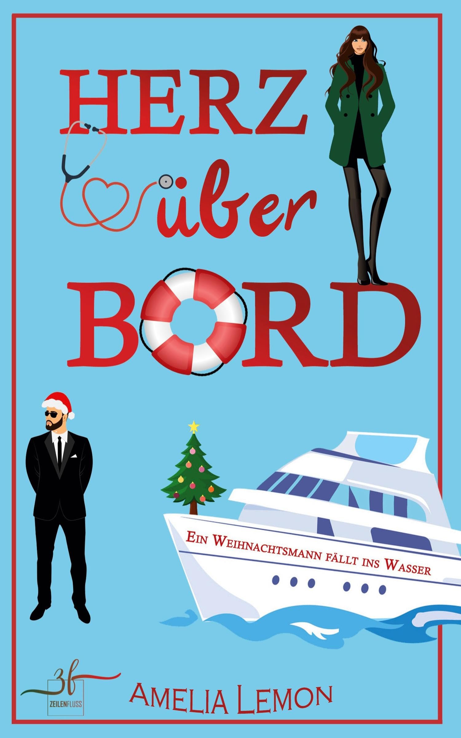 Herz über Bord: Ein Weihnachtsmann fällt ins Wasser Humour & Satire