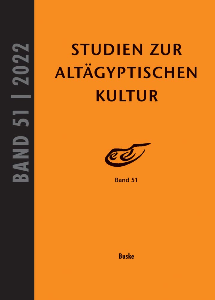 Studien zur Altägyptischen Kultur Band 51 Natural Sciences