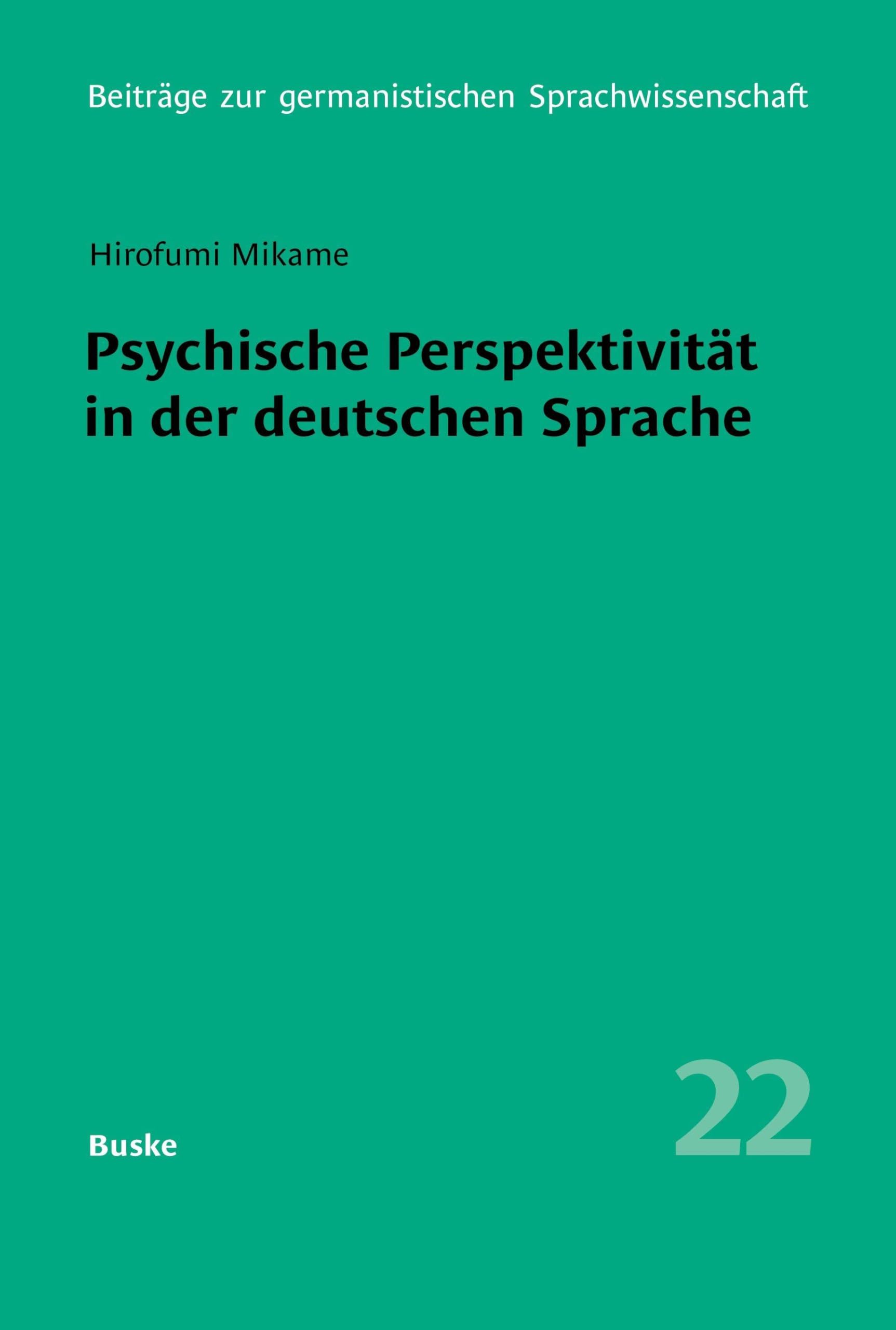 Psychische Perspektivität in der deutschen Sprache Books