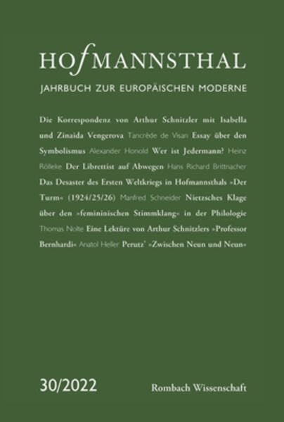 Hofmannsthal – Jahrbuch zur europäischen Moderne Social Sciences