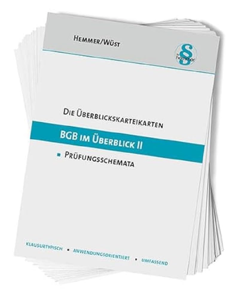 Überblickskarteikarten BGB im Überblick II (Nebengebiete) Law