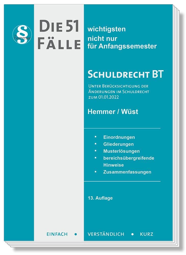 Die 51 wichtigsten Fälle Schuldrecht BT Law