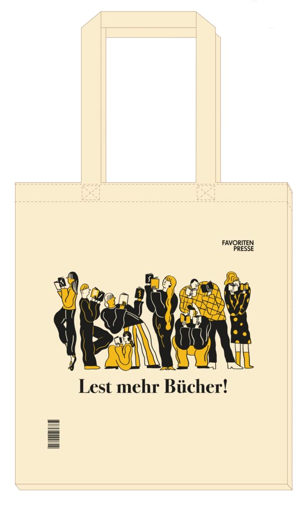 Künstlertasche „Lest mehr Bücher!“: Hochwertige Canvas-Tasche mit Siebdruck Film, Art & Culture
