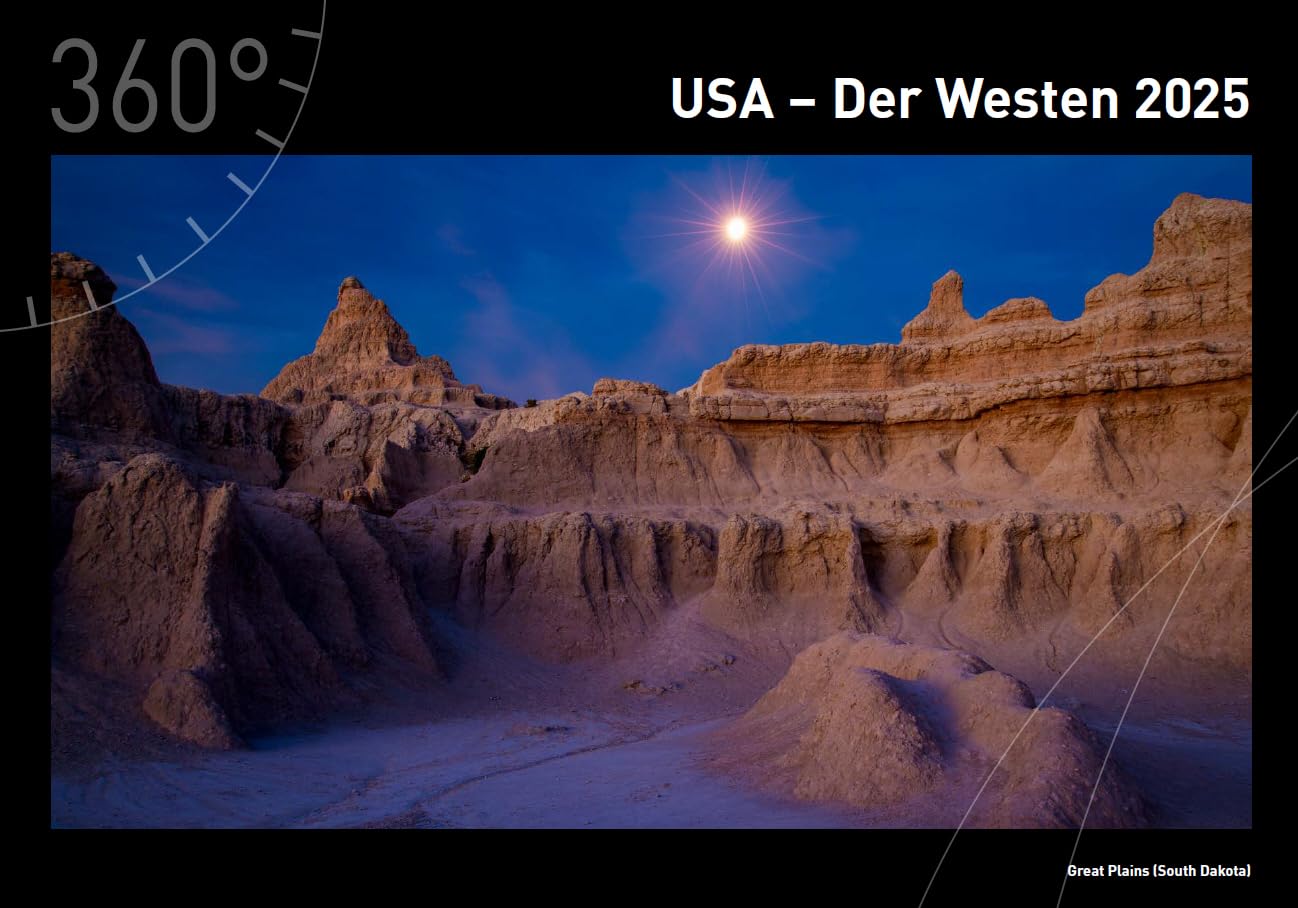 360° USA - Der Westen Premiumkalender 2025 (360° Premiumkalender 2025: (50 x 35 cm)) Leisure, Home & Garden