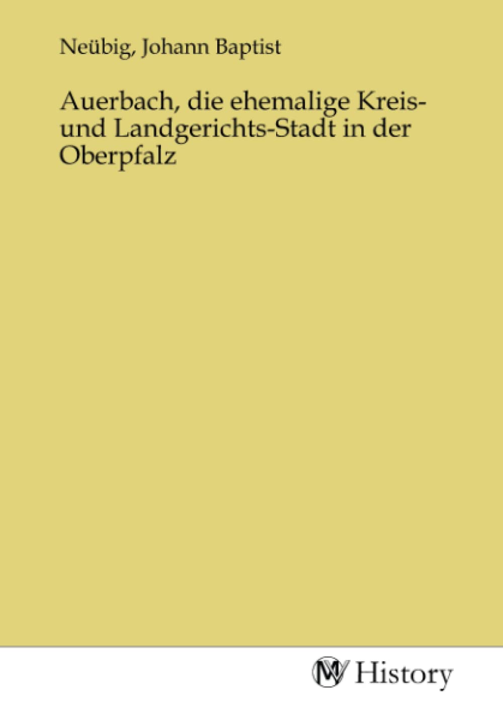 Auerbach, die ehemalige Kreis- und Landgerichts-Stadt in der Oberpfalz Politics & History