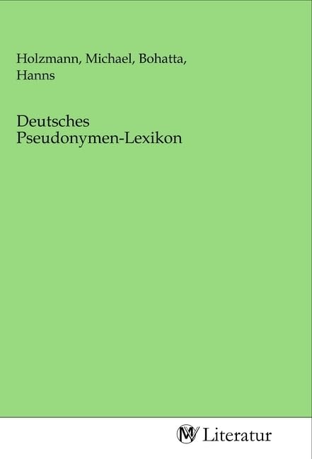 Product Image: Deutsches Pseudonymen-Lexikon