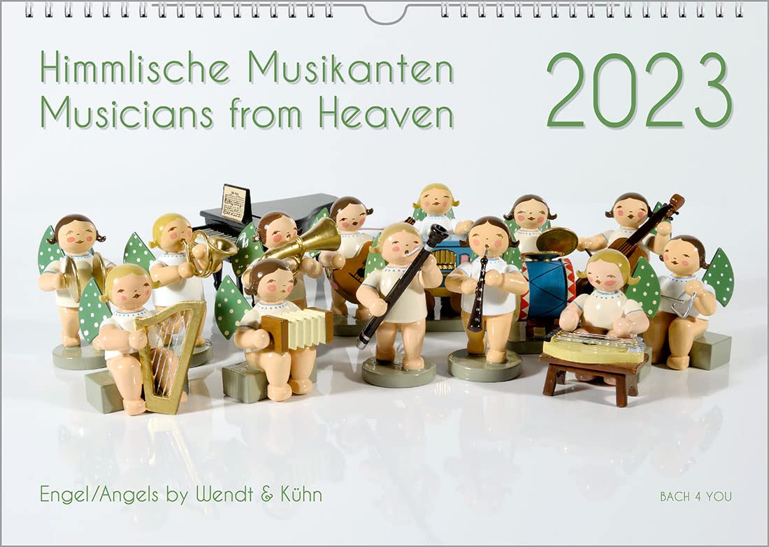 Der Engel-Kalender, ein Musik-Kalender 2023, DIN A4: Himmlische Musikanten - Musicians from Heaven book