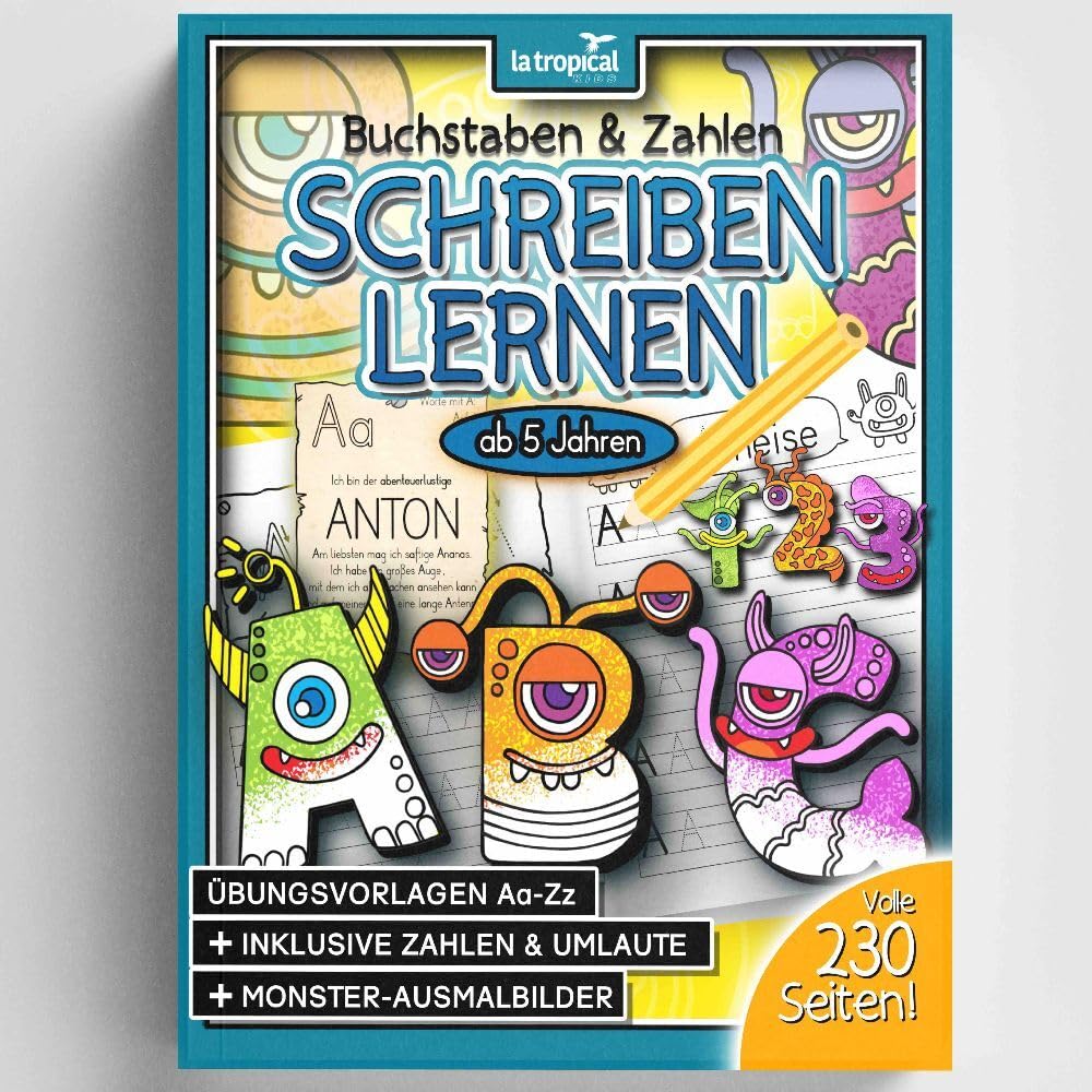 Buchstaben und Zahlen schreiben lernen ab 5 Jahren Non-fiction