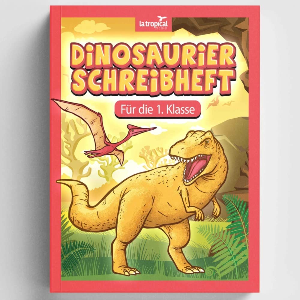 Dinosaurier Schreibheft für die 1. Klasse Learning & Reference
