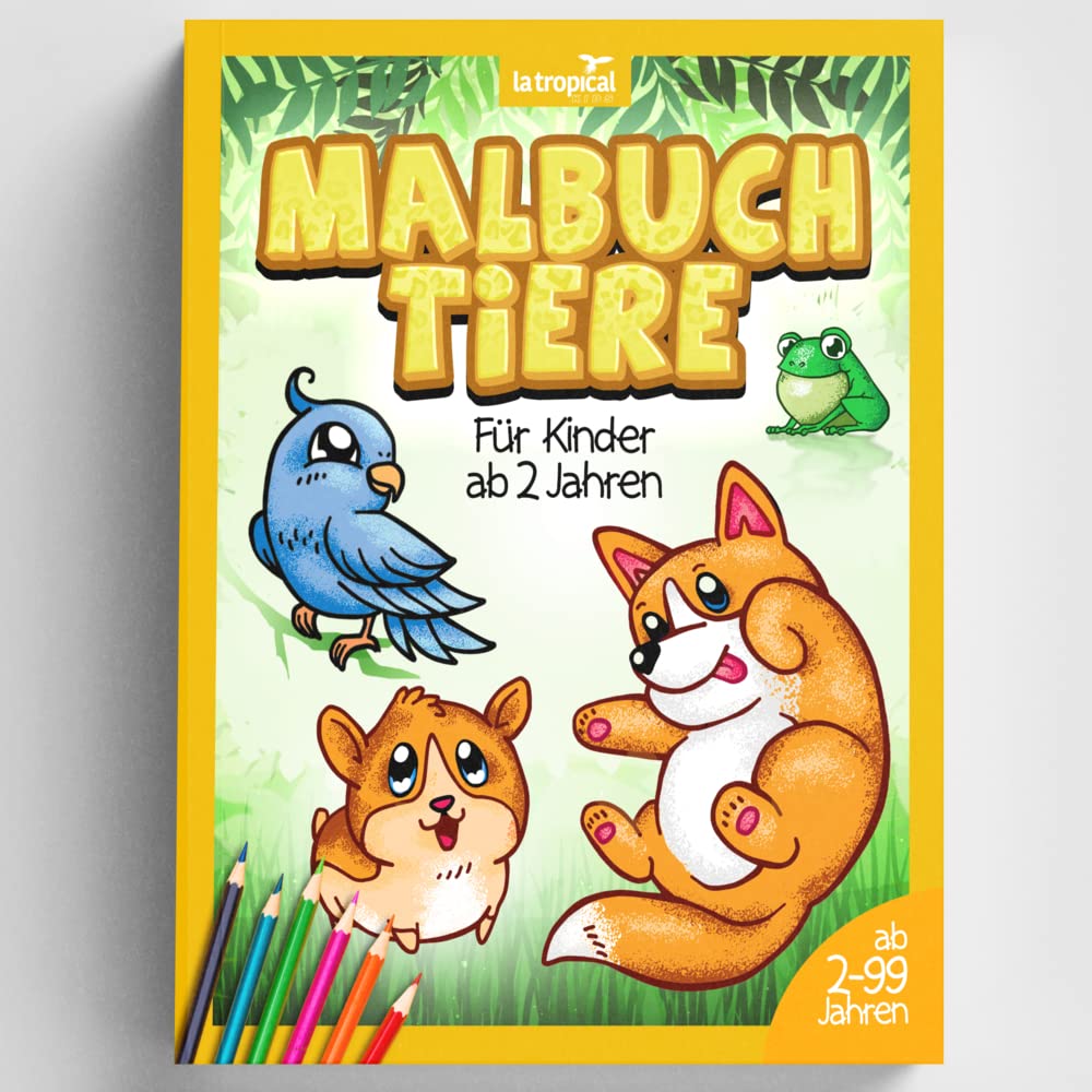 Malbuch Tiere für Kinder ab 2 Jahren: Entdecke tolle Ausmalbilder mit Expertenwissen zu jedem Tier. Liebevoll gestaltete Motive mit starken Konturen ... Konturen zum Kritzeln für Mädchen und Jungen. Pets