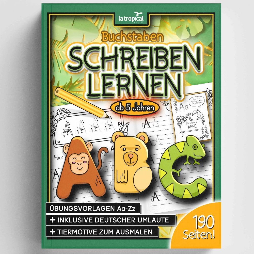 Buchstaben schreiben lernen ab 5 Jahren: Mein großes ABC der Tiere! Mein Vorschule-Übungsheft zum Alphabet-Druckschrift lernen mit Malbildern. ... für die Vorschule und Grundschule, Band 2) Novels & Short Stories
