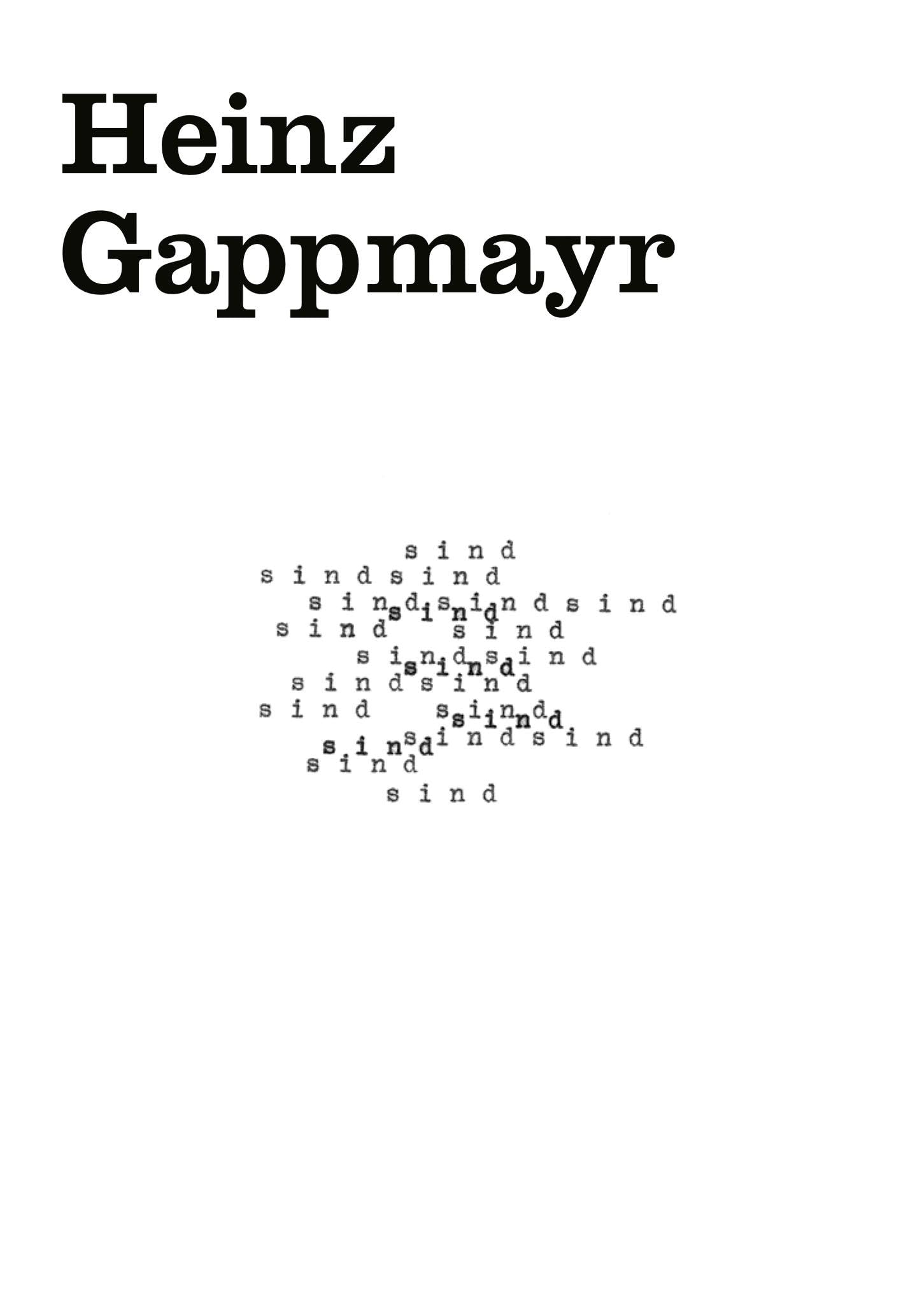 Cahier #1: Heinz Gappmayr Film, Art & Culture
