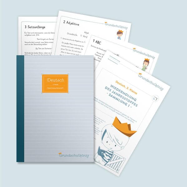 Grundschule - Deutsch, 3. Klasse: Wiederholung des Jahresstoffs - Teil 1: Deutsch, 3. Klasse, Arbeitsblättersammlung mit Lösungen Professional & Reference Books