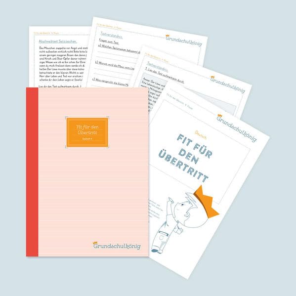 Grundschule - Deutsch, 4. Klasse: Fit für den Übertritt - Teil 1: Deutsch, 4. Klasse, Arbeitsblättersammlung mit Lösungen Learning & Reference