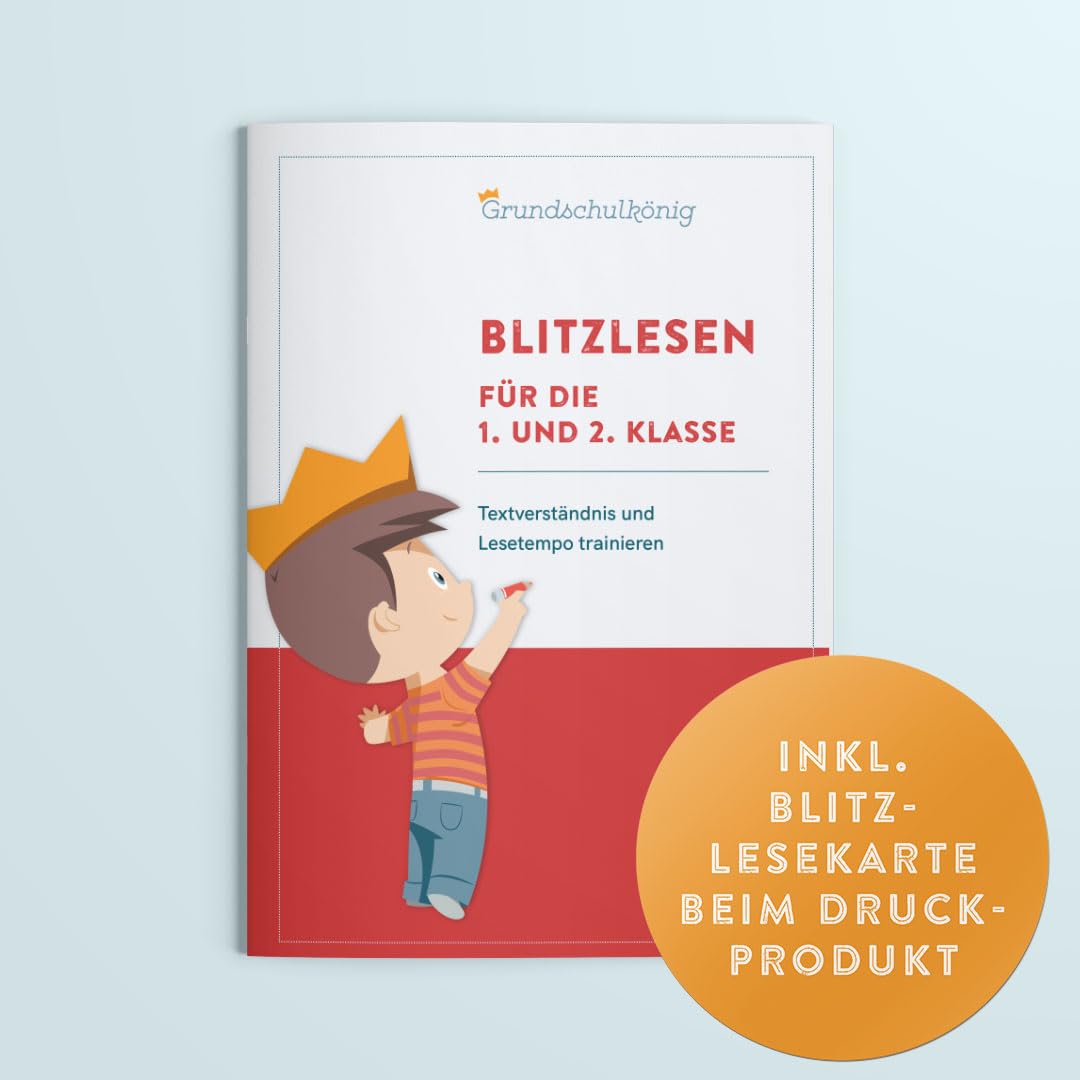 Grundschule - Blitzlesen für die 1. & 2. Klasse: Arbeitsheft für die Grundschule mit Blitzlesekarte Professional & Reference Books