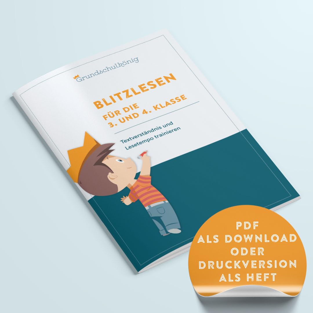 Grundschule - Blitzlesen für die 3. & 4. Klasse: Arbeitsheft - Übungsheft mit Lösungen zum Herunterladen Professional & Reference Books