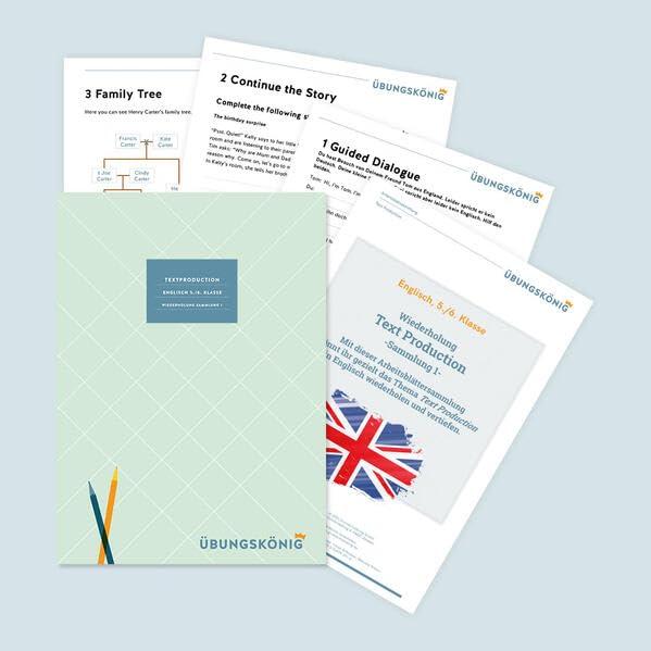 Englisch, 5. & 6. Klasse: Wiederholung „Text Production” - Teil 1: Englisch, 5. & 6. Klasse, Arbeitsblättersammlung mit Lösungen Foreign Languages ​​& Dictionaries