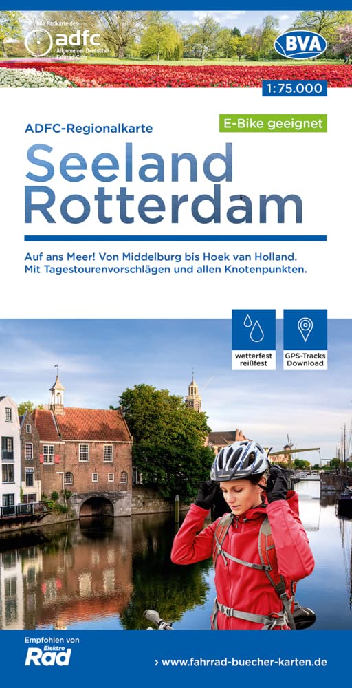 ADFC-Regionalkarte Seeland Rotterdam, 1:75.000, mit Tagestourenvorschlägen, reiß- und wetterfest, E-Bike-geeignet, mit Knotenpunkten, GPS-Tracks Download Leisure, Home & Garden