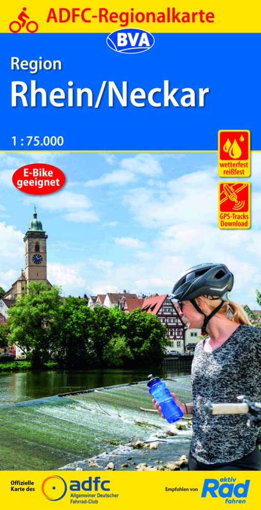 ADFC-Regionalkarte Region Rhein/Neckar, 1:75.000, mit Tagestourenvorschlägen, reiß- und wetterfest, E-Bike-geeignet, GPS-Tracks Download Leisure, Home & Garden