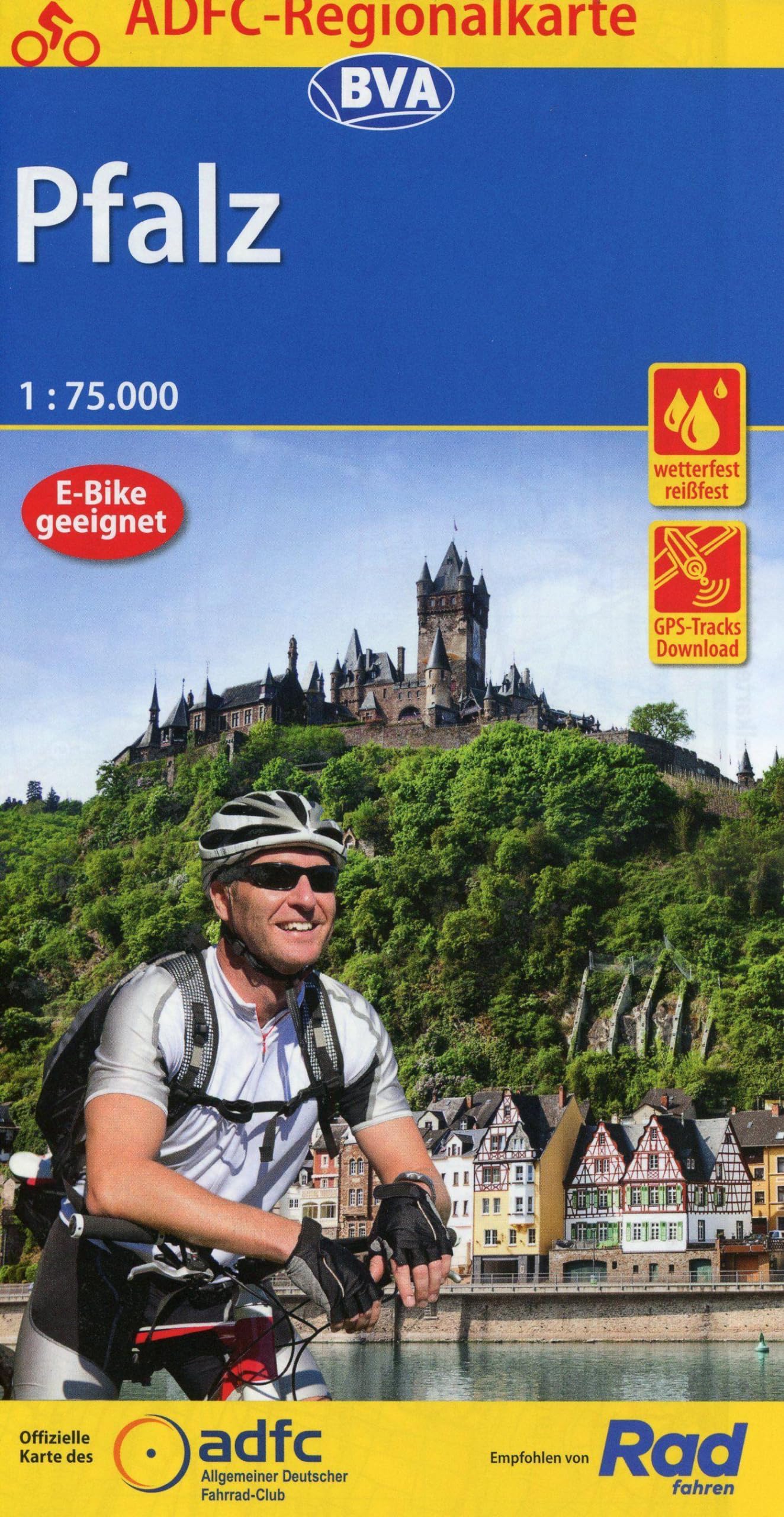 ADFC-Regionalkarte Pfalz, 1:75.000, mit Tagestourenvorschlägen, reiß- und wetterfest, E-Bike-geeignet, GPS-Tracks Download Leisure, Home & Garden