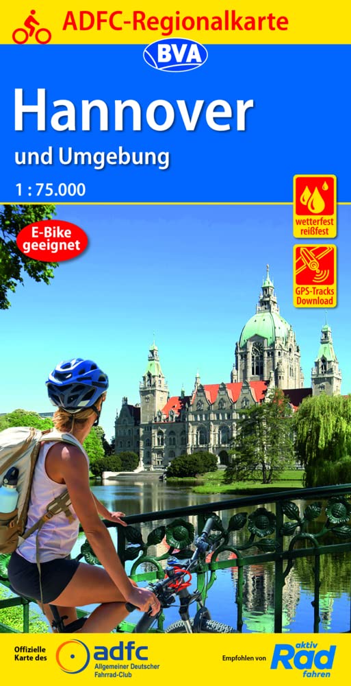 ADFC-Regionalkarte Hannover und Umgebung, 1:75.000, mit Tagestourenvorschlägen, reiß- und wetterfest, E-Bike-geeignet, GPS-Tracks Download Leisure, Home & Garden