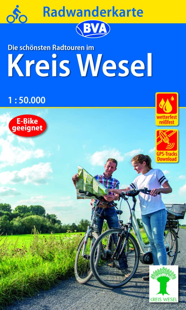 Radwanderkarte BVA Die schönsten Radtrouren im Kreis Wesel 1:50.000, reiß- und wetterfest, GPS-Tracks Download Leisure, Home & Garden