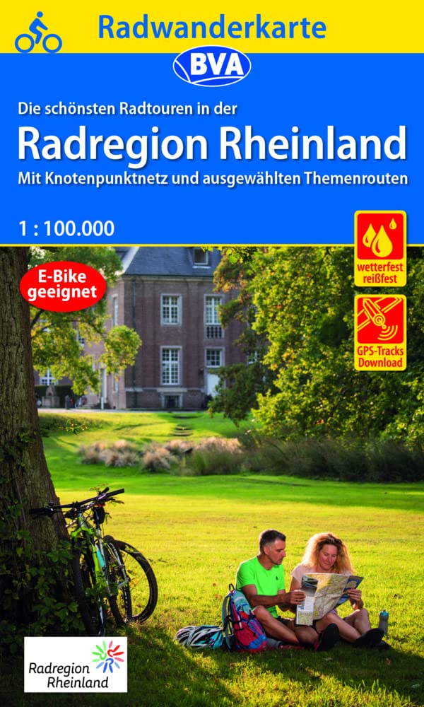 Radwanderkarte BVA Die schönsten Radtouren in der RadRegion Rheinland 1:100.000, reiß- und wetterfest, GPS-Tracks Download Leisure, Home & Garden
