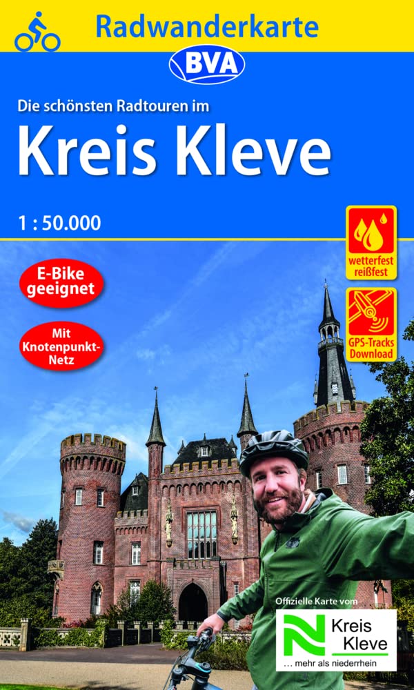 Radwanderkarte BVA Die schönsten Radtouren im Kreis Kleve 1:50.000, reiß- und wetterfest, GPS-Tracks Download Leisure, Home & Garden